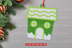 Christmas House Ornament Lasercut SVG Bundle - CraftNest - Digital Crafting and Art