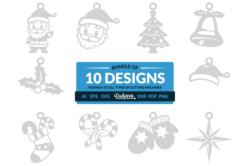 Christmas Keychain Clipart Daily SVG Bundles - CraftNest - Digital Crafting and Art