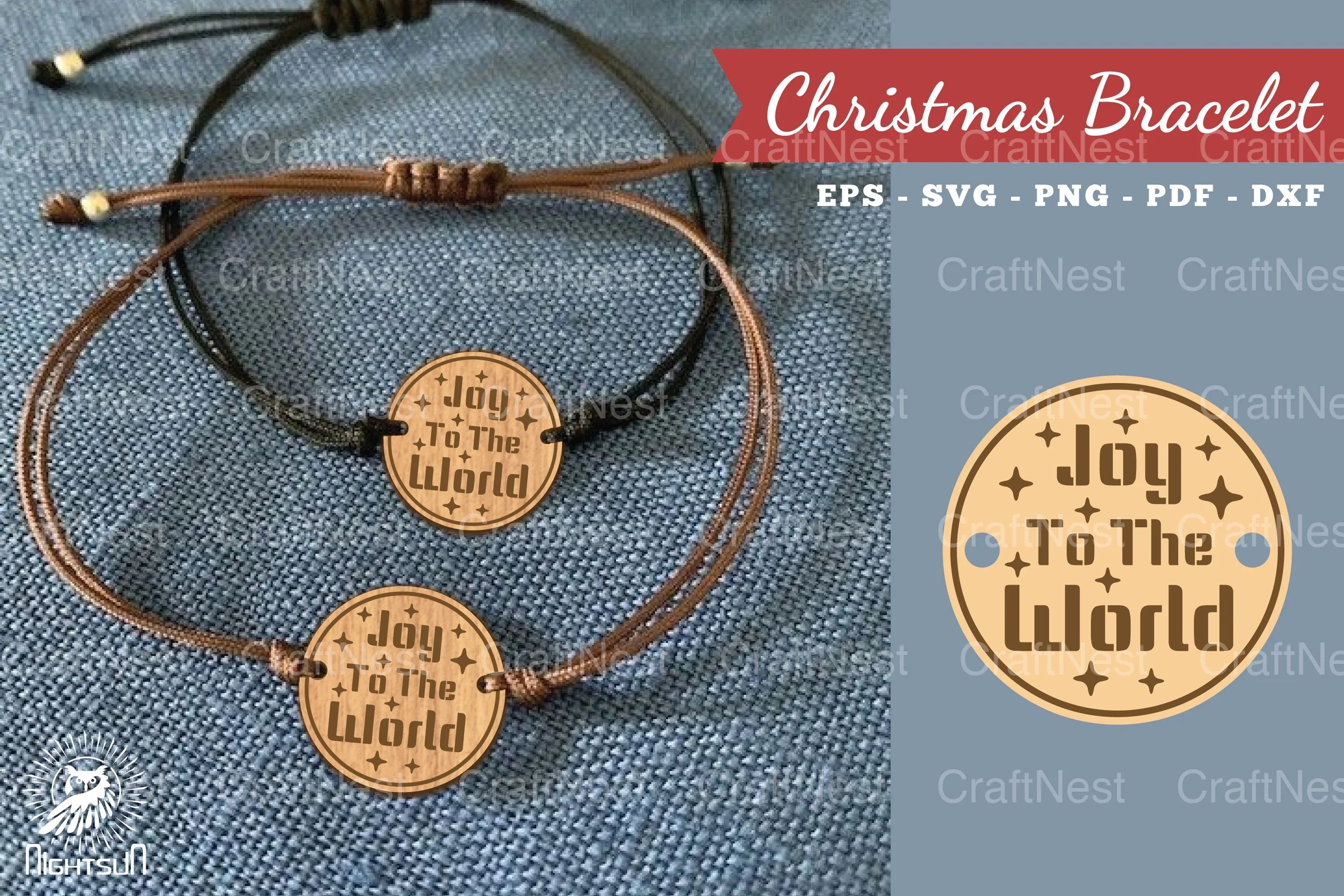 Christmas Laser Cut Bracelet SVG Bundle - CraftNest - Digital Crafting and Art