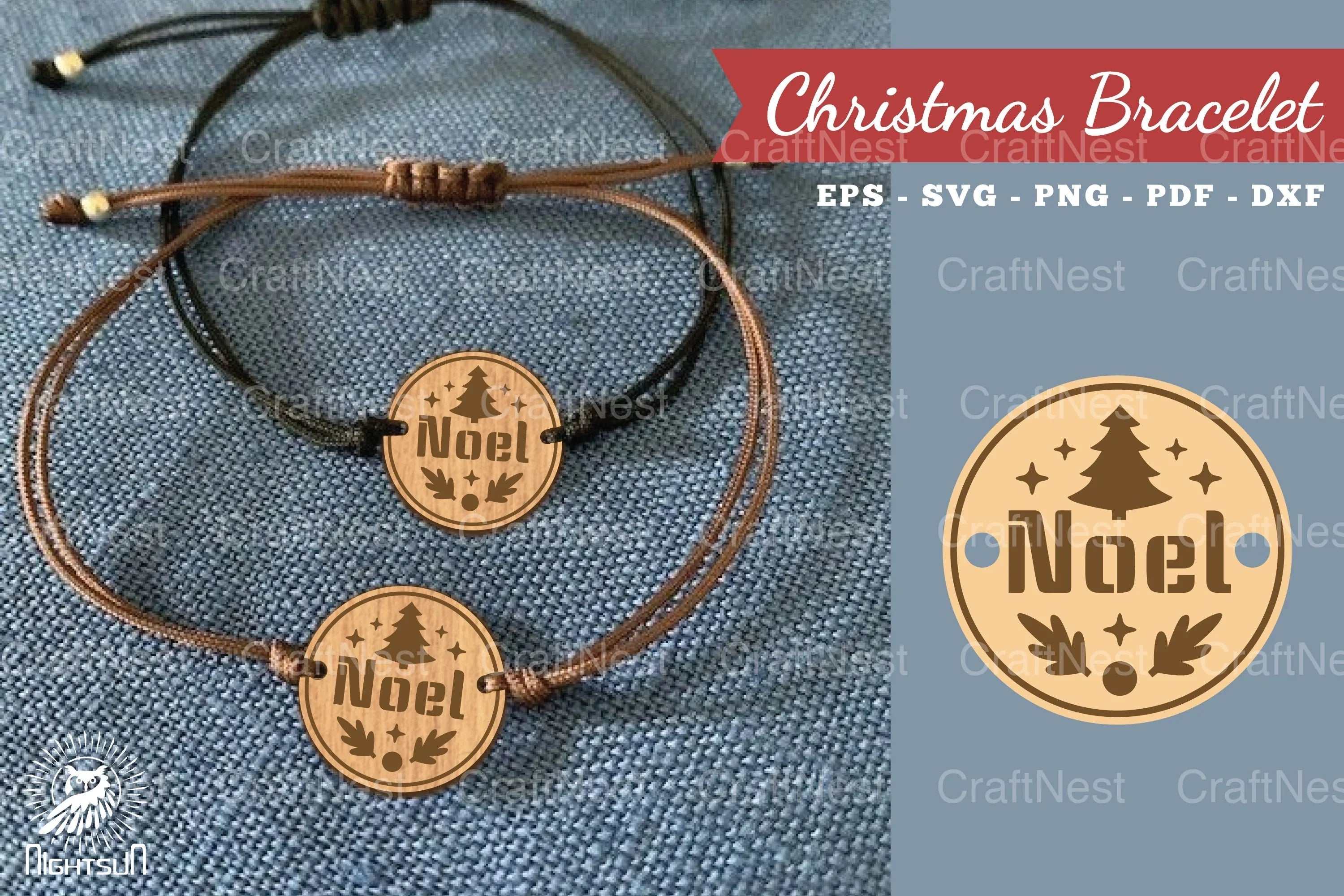 Christmas Laser Cut Bracelet SVG Bundle - CraftNest - Digital Crafting and Art