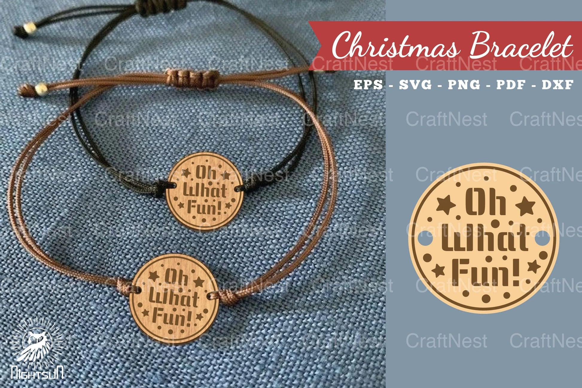 Christmas Laser Cut Bracelet SVG Bundle - CraftNest - Digital Crafting and Art