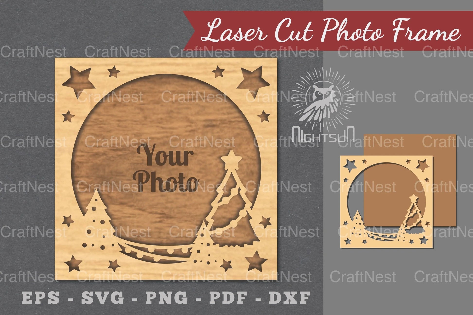 Christmas Laser Cut Photo Frame Clipart Bundle - CraftNest - Digital Crafting and Art