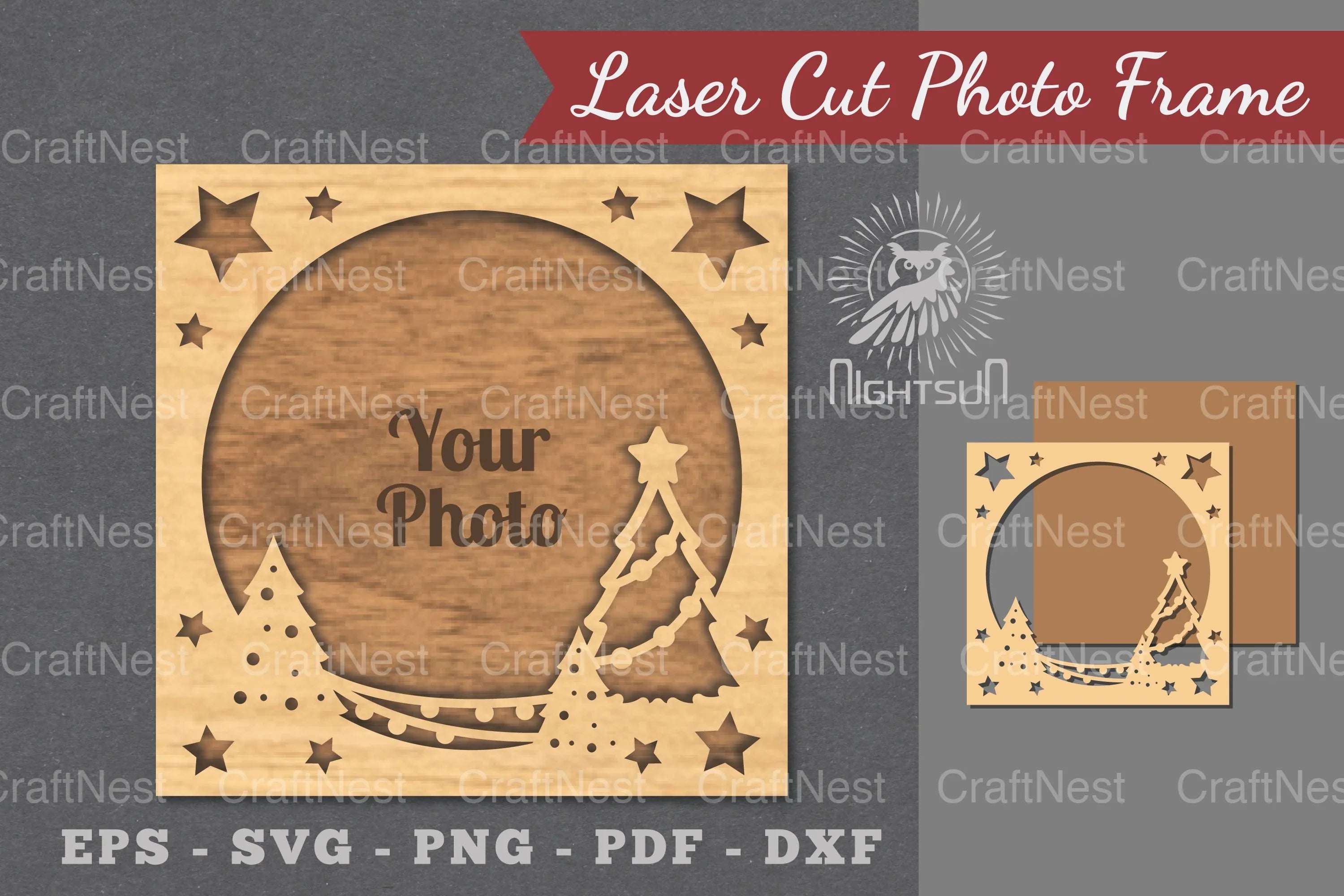 Christmas Laser Cut Photo Frame Clipart Bundle - CraftNest - Digital Crafting and Art