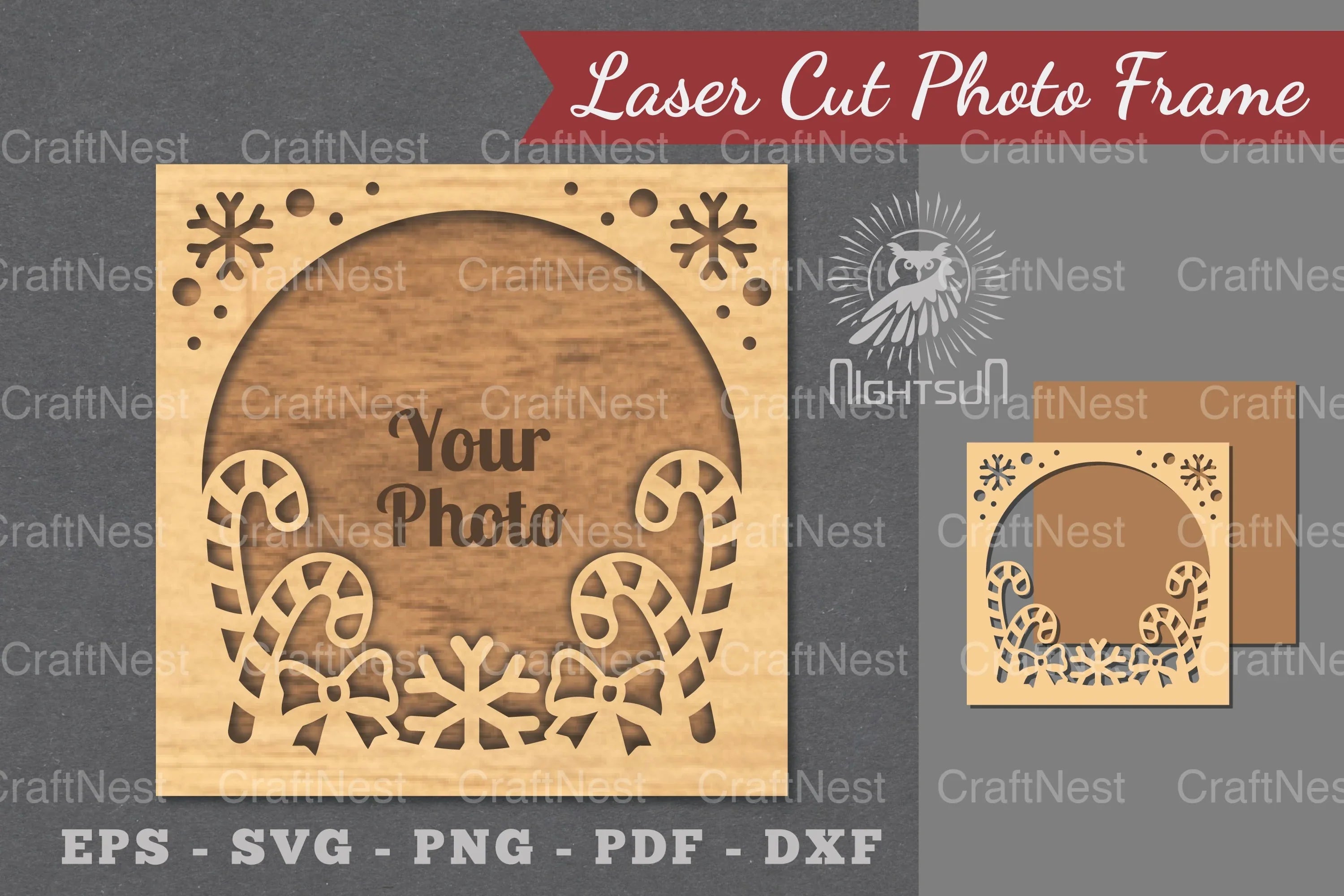 Christmas Laser Cut Photo Frame Clipart Bundle - CraftNest - Digital Crafting and Art