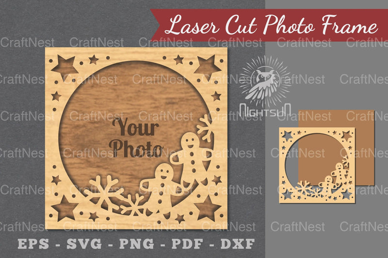 Christmas Laser Cut Photo Frame Clipart Bundle - CraftNest - Digital Crafting and Art