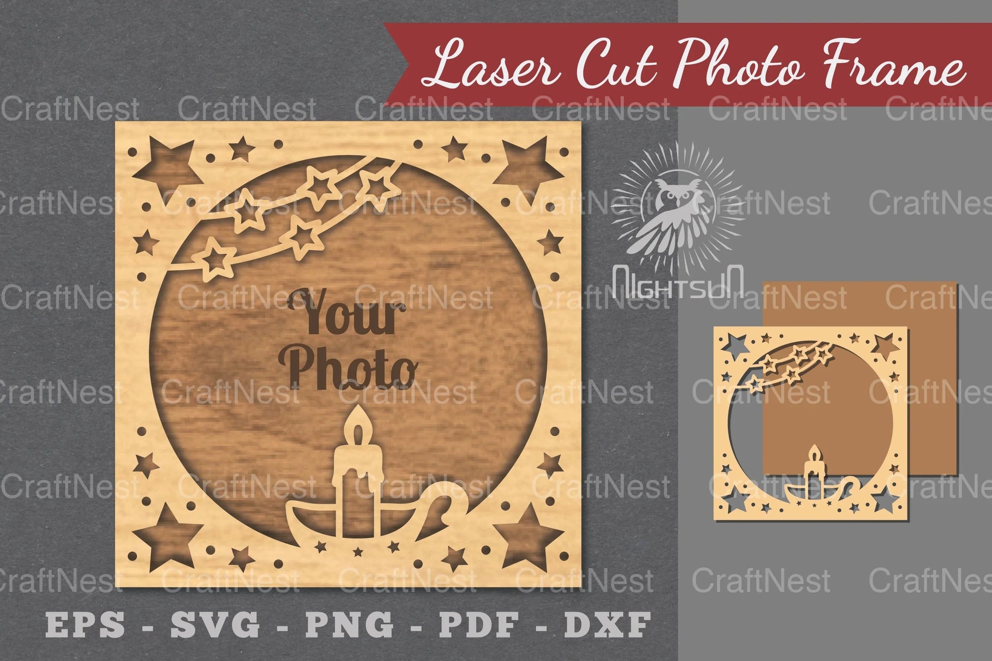 Christmas Laser Cut Photo Frame Design Bundle - CraftNest - Digital Crafting and Art