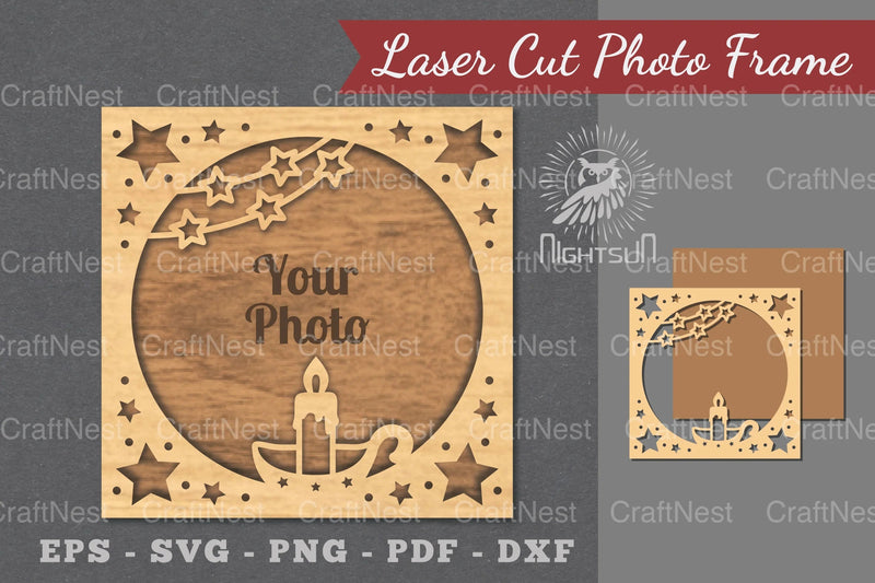 Christmas Laser Cut Photo Frame Design Bundle - CraftNest - Digital Crafting and Art