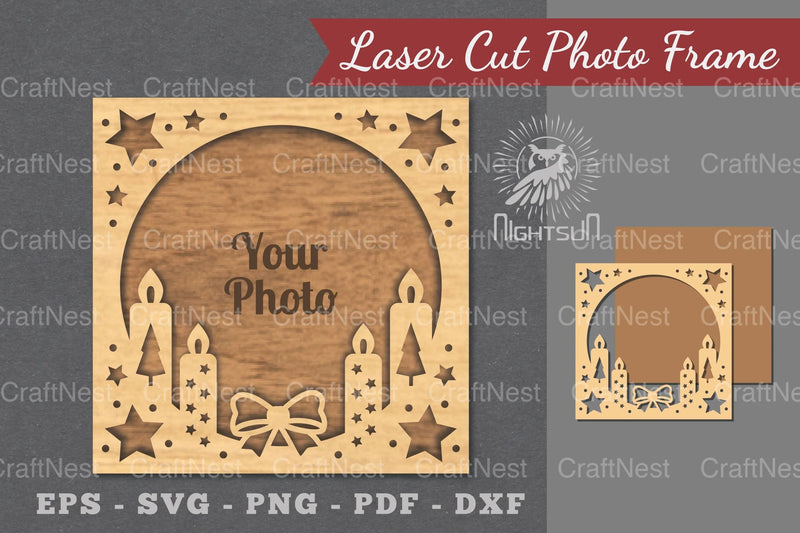 Christmas Laser Cut Photo Frame Clipart Bundle - CraftNest - Digital Crafting and Art