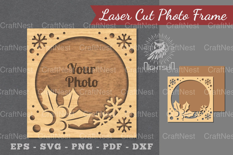 Christmas Laser Cut Photo Frame Clipart Bundle - CraftNest - Digital Crafting and Art