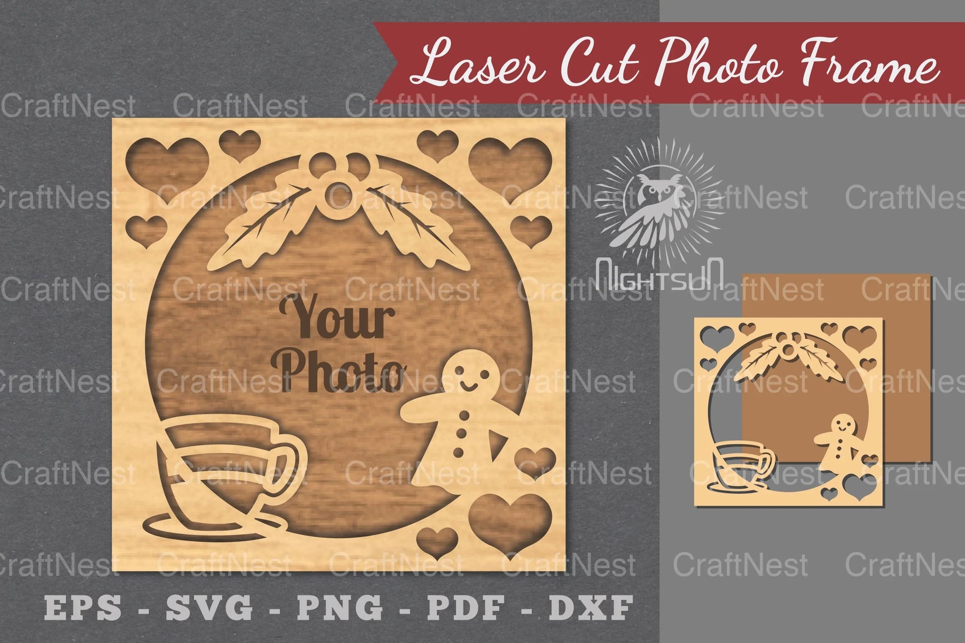 Christmas Laser Cut Photo Frame Clipart Bundle - CraftNest - Digital Crafting and Art