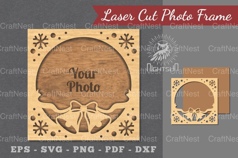 Christmas Laser Cut Photo Frame Clipart Bundle - CraftNest - Digital Crafting and Art