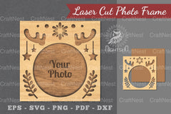 Christmas Laser Cut Photo Frame Clipart Bundle - CraftNest - Digital Crafting and Art