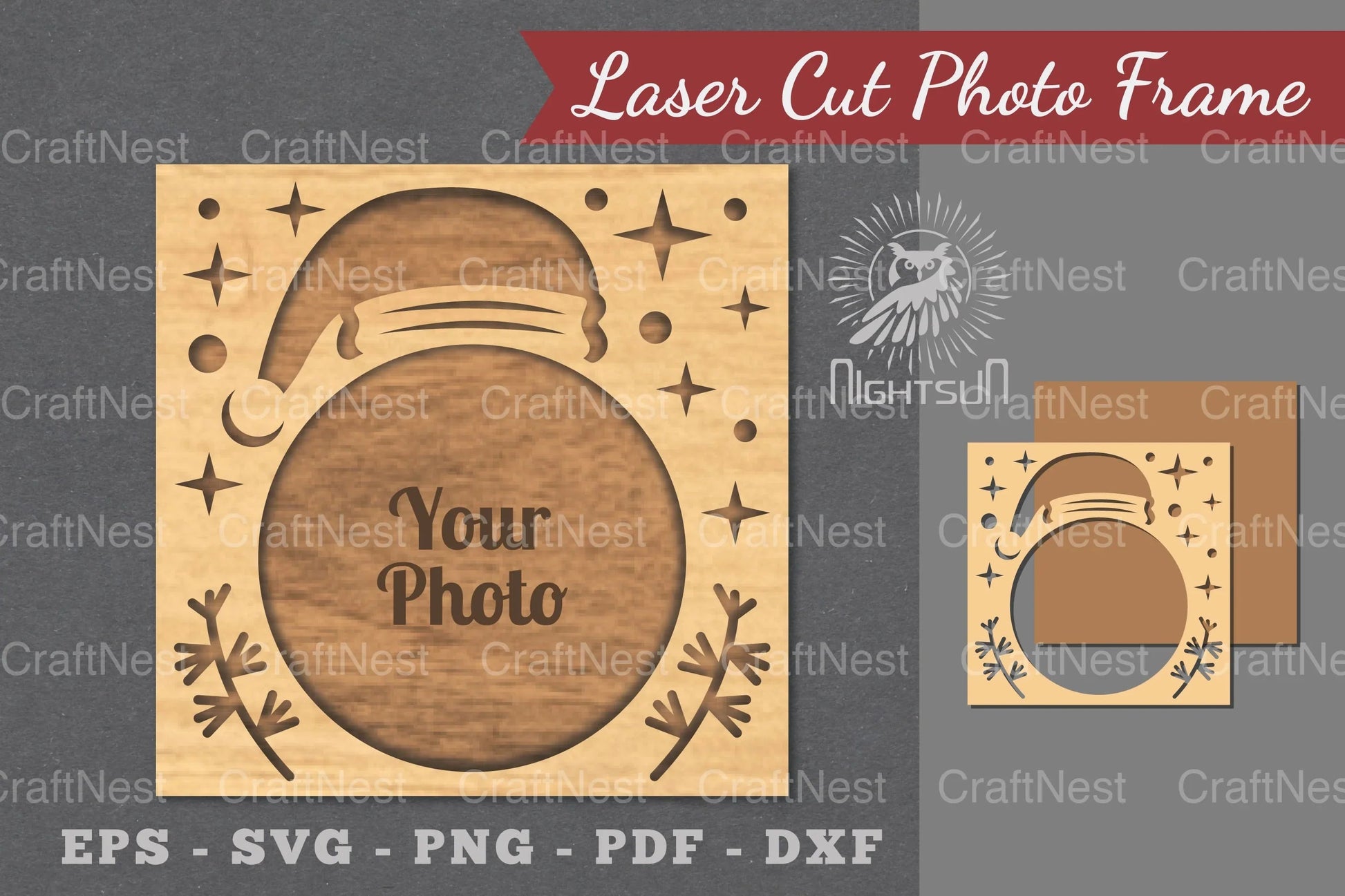 Christmas Laser Cut Photo Frame Clipart Bundle - CraftNest - Digital Crafting and Art