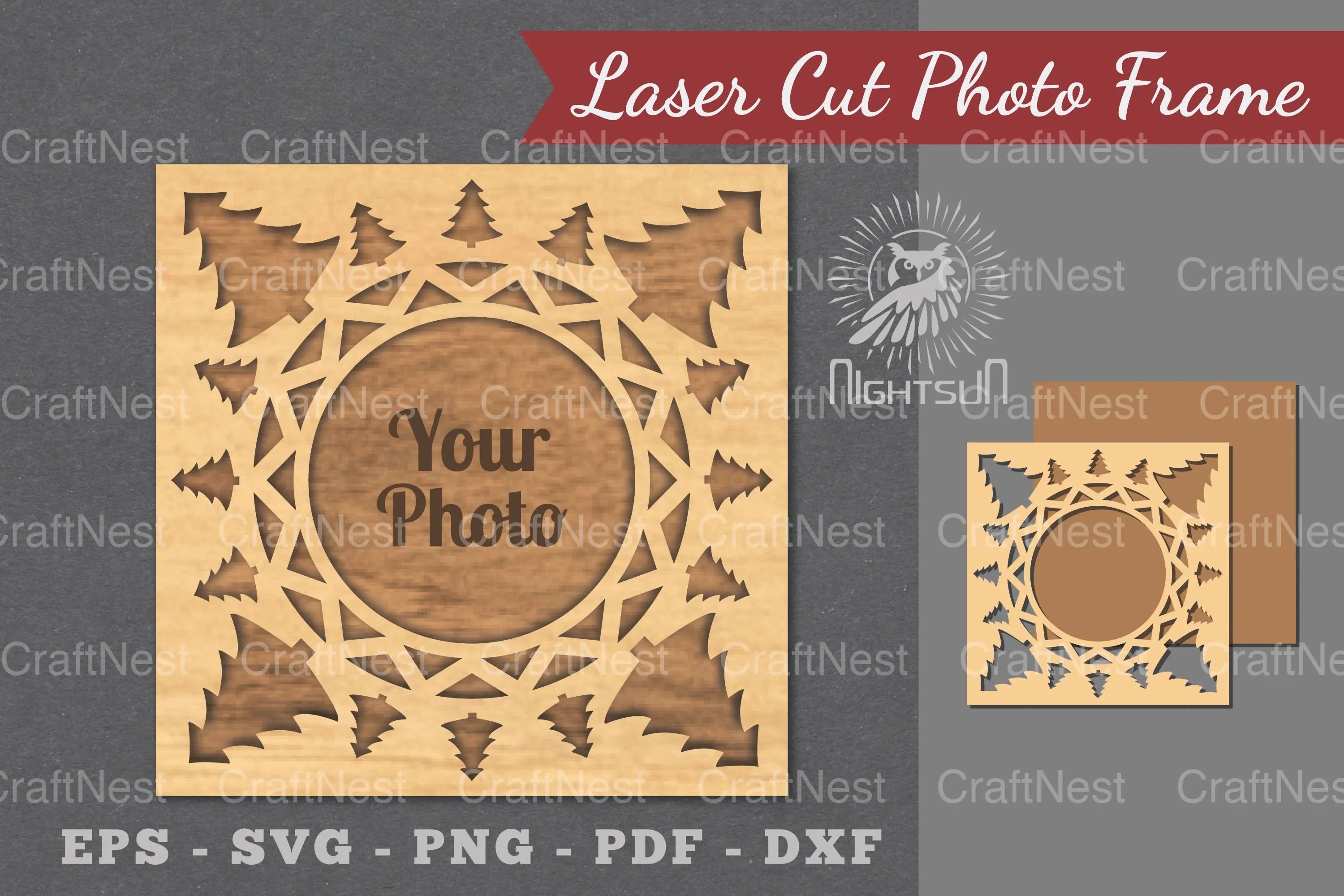 Christmas Laser Cut Photo Frame Clipart Bundle - CraftNest - Digital Crafting and Art