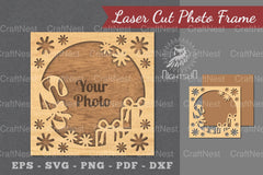 Christmas Laser Cut Photo Frame Clipart Bundle - CraftNest - Digital Crafting and Art