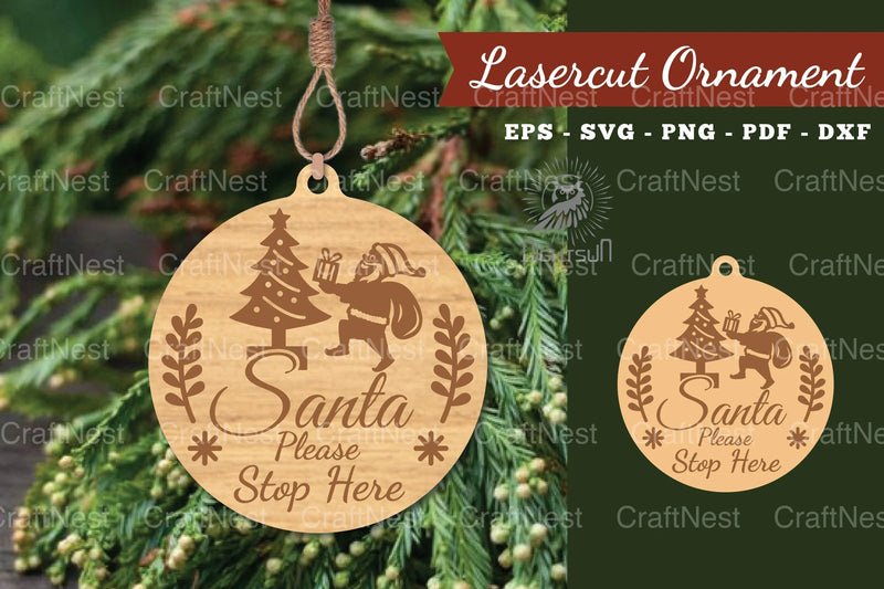 Christmas Laser Cut Ornament Clipart Bundle - CraftNest - Digital Crafting and Art