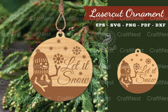 Christmas Laser Cut Ornament Clipart Bundle - CraftNest - Digital Crafting and Art