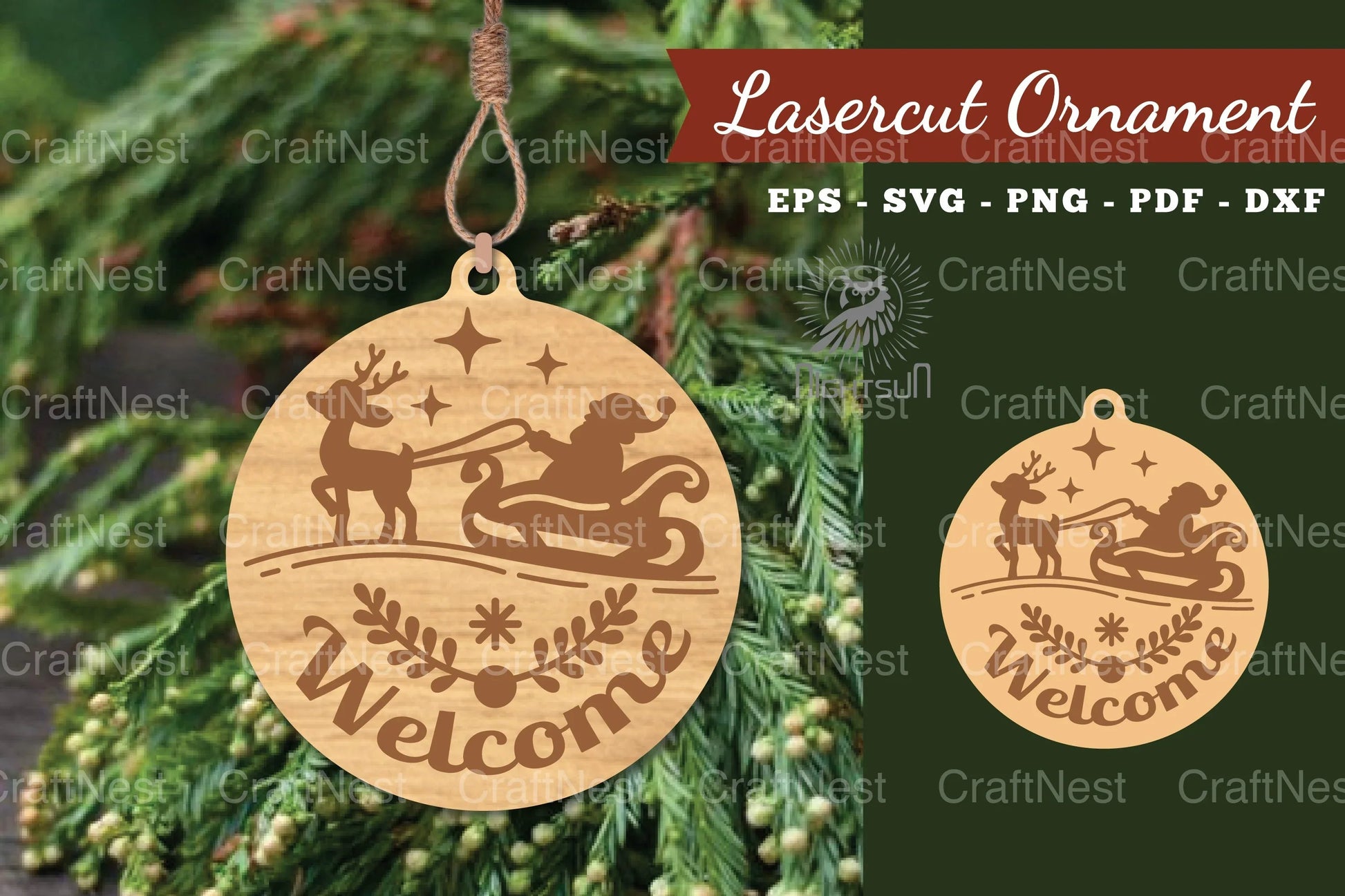 Christmas Laser Cut Ornament Clipart Bundle - CraftNest - Digital Crafting and Art