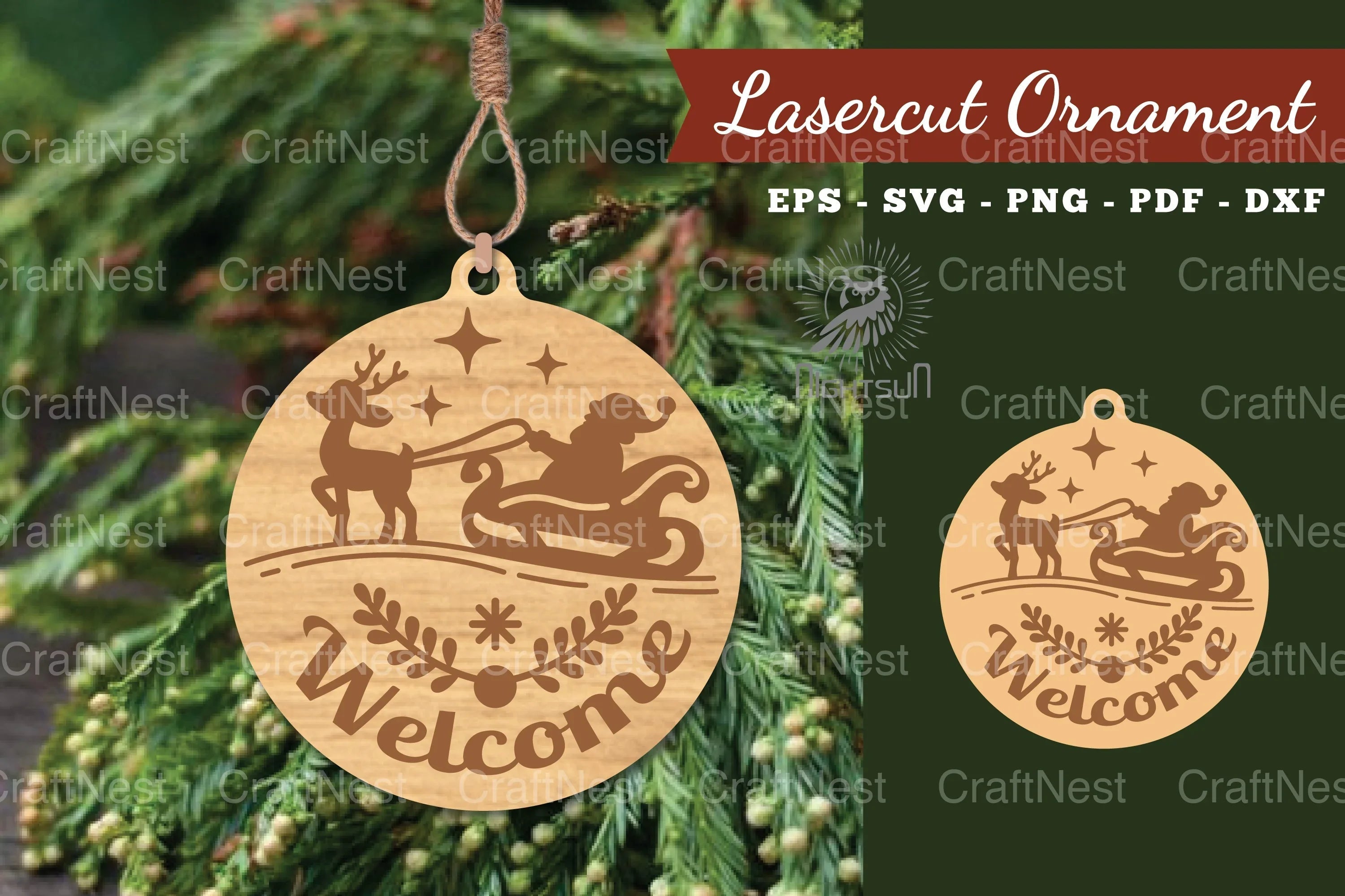 Christmas Laser Cut Ornament Clipart Bundle - CraftNest - Digital Crafting and Art