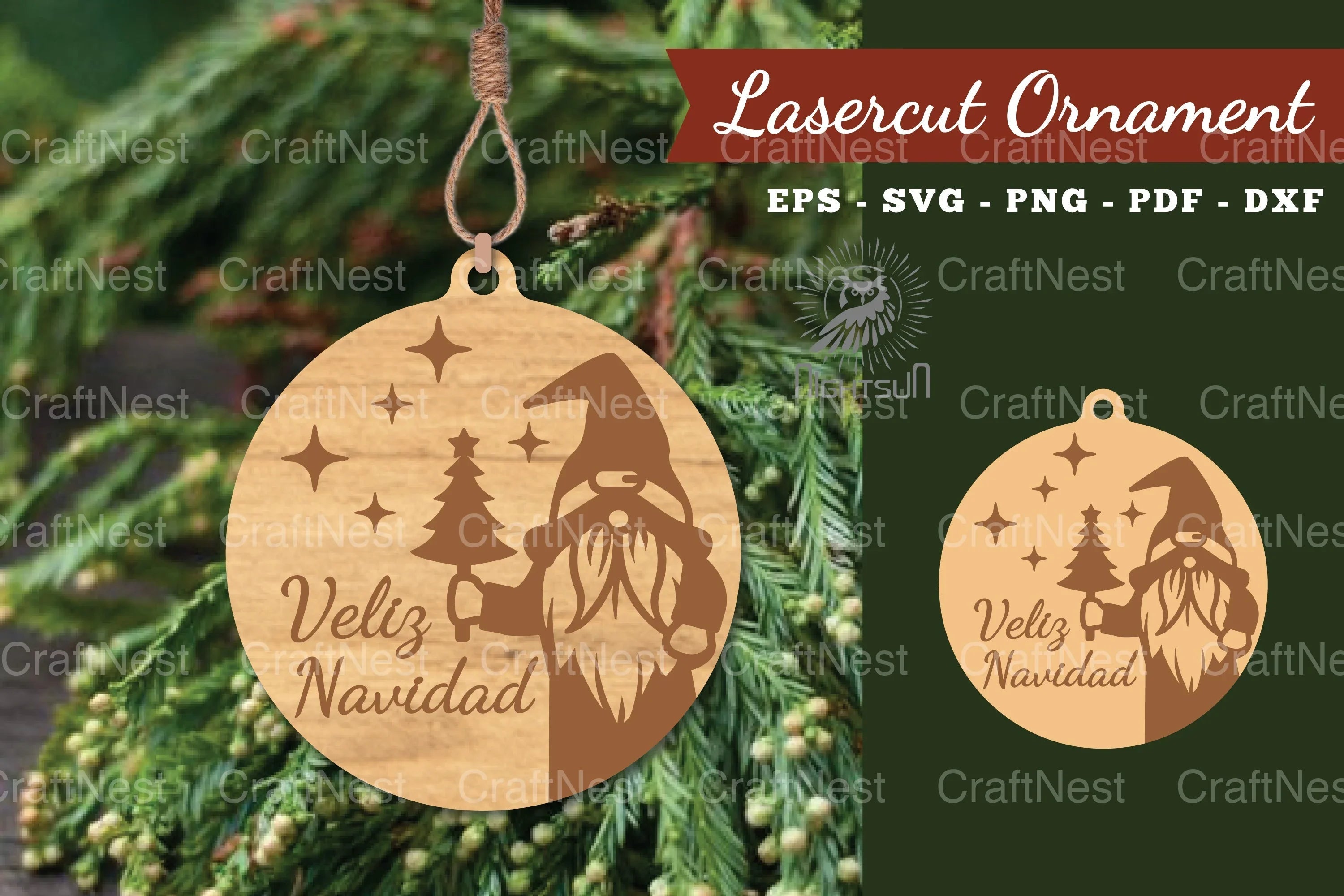 Christmas Laser Cut Ornament Clipart Bundle - CraftNest - Digital Crafting and Art
