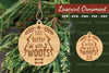 Christmas Laser Cut Ornament Clipart Bundle