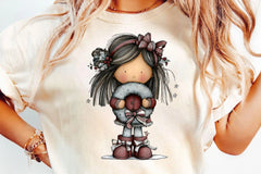Christmas Little Girl Clipart Bundle - CraftNest - Digital Crafting and Art