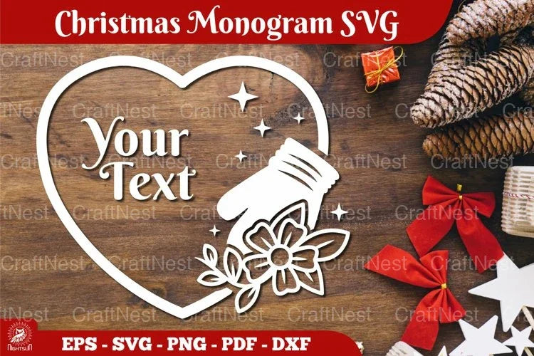 Christmas Monogram SVG Bundle - CraftNest - Digital Crafting and Art