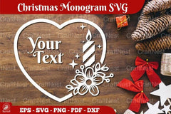 Christmas Monogram SVG Bundle - CraftNest - Digital Crafting and Art