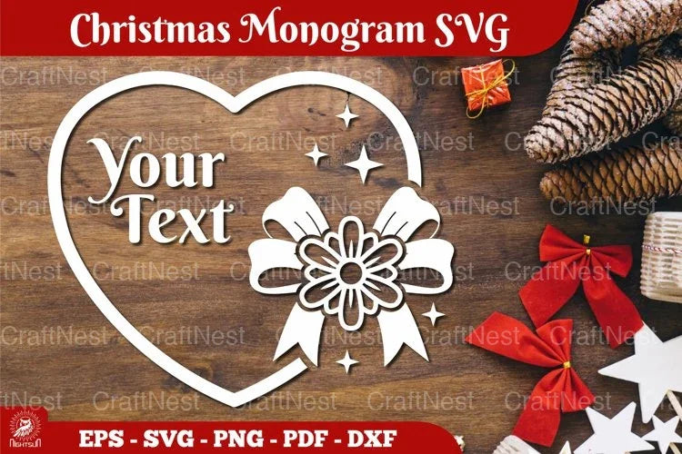 Christmas Monogram SVG Bundle - CraftNest - Digital Crafting and Art