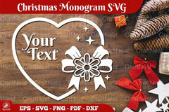 Christmas Monogram SVG Bundle - CraftNest - Digital Crafting and Art