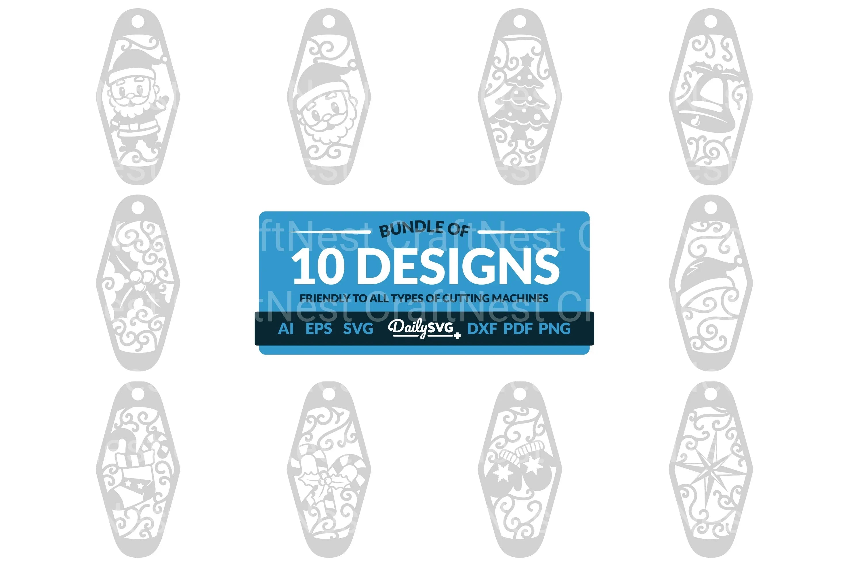 Christmas Motel Keychain Clipart - Daily SVG Bundles