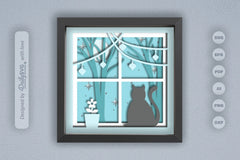 Christmas Night Cat Papercut SVG Bundle - CraftNest - Digital Crafting and Art