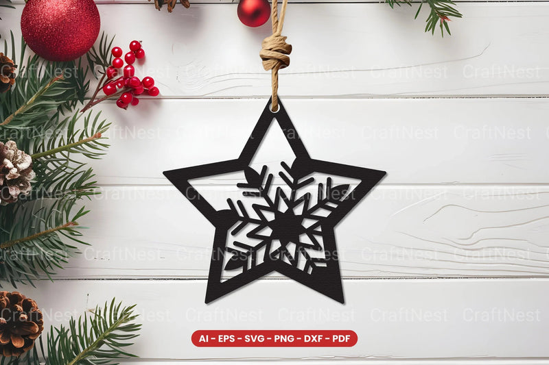 Christmas Ornament Laser Cut SVG Bundle - CraftNest - Digital Crafting and Art