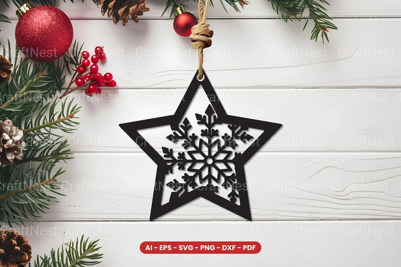 Christmas Ornament Laser Cut SVG Bundle - CraftNest - Digital Crafting and Art