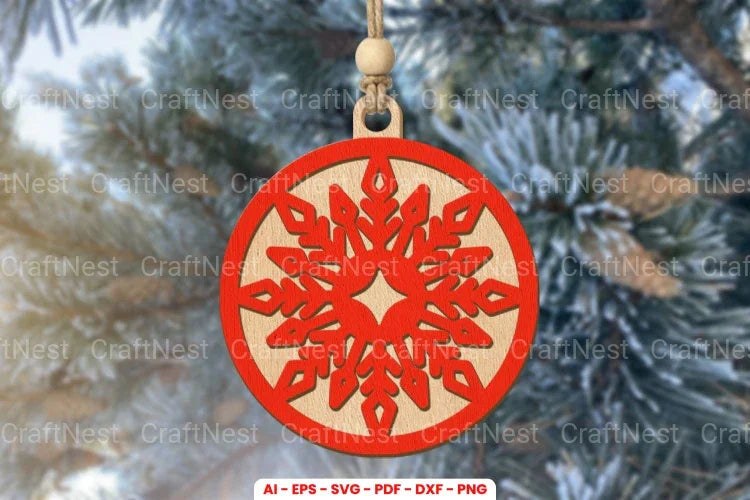 Christmas Ornament Laser Cut SVG Bundle - CraftNest - Digital Crafting and Art