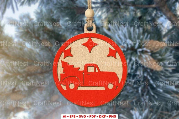 Christmas Ornament Laser Cut SVG Bundle - CraftNest - Digital Crafting and Art