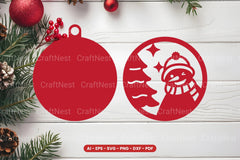 Christmas Ornament Laser Cut SVG Bundle - CraftNest - Digital Crafting and Art