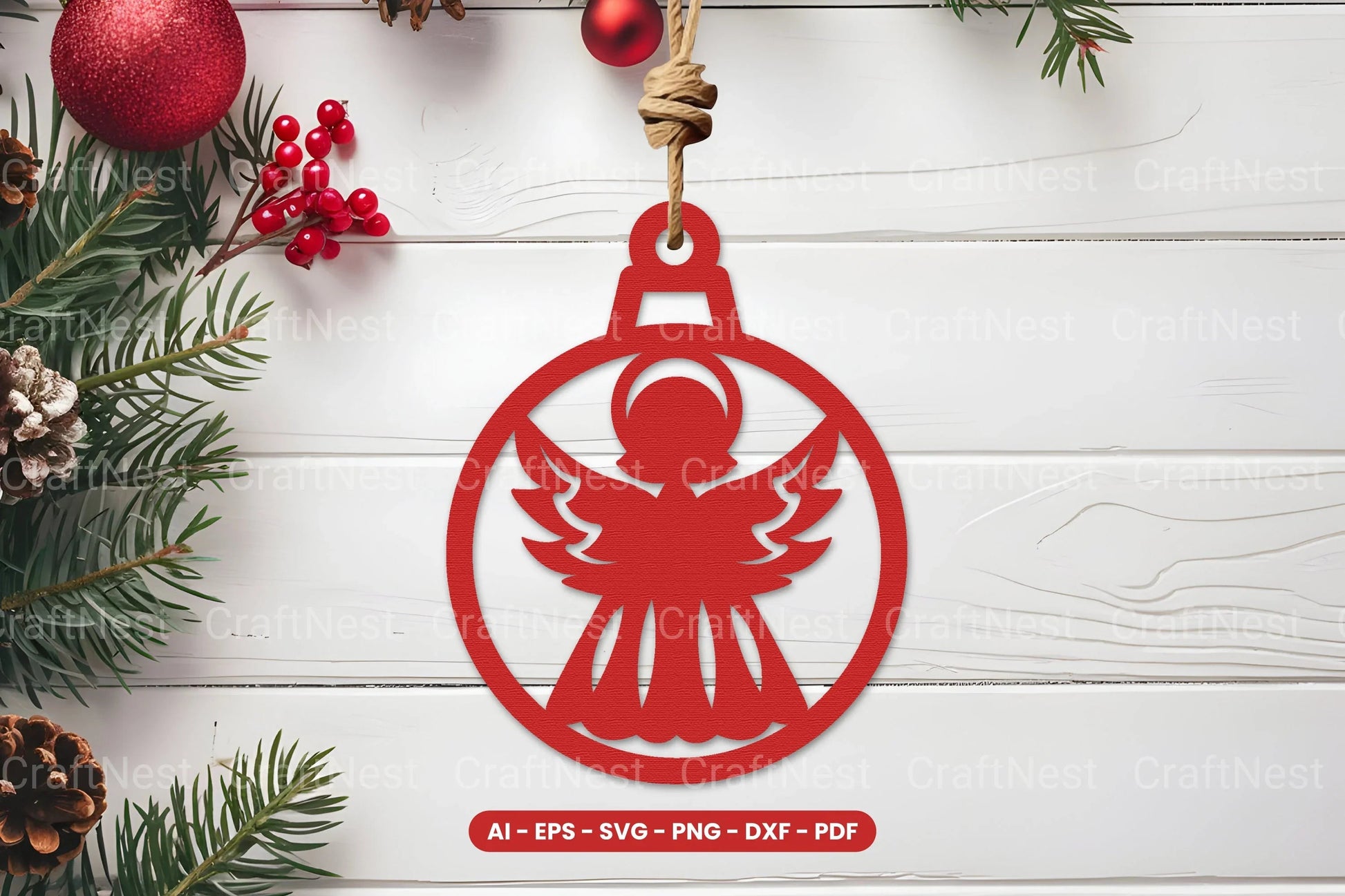 Christmas Ornament Lasercut SVG Bundle - CraftNest - Digital Crafting and Art