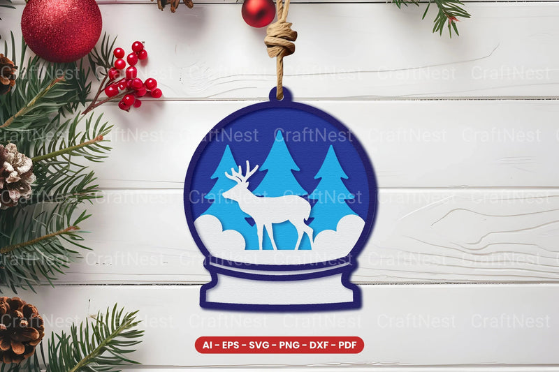 Christmas Ornament Lasercut SVG Bundle - CraftNest - Digital Crafting and Art
