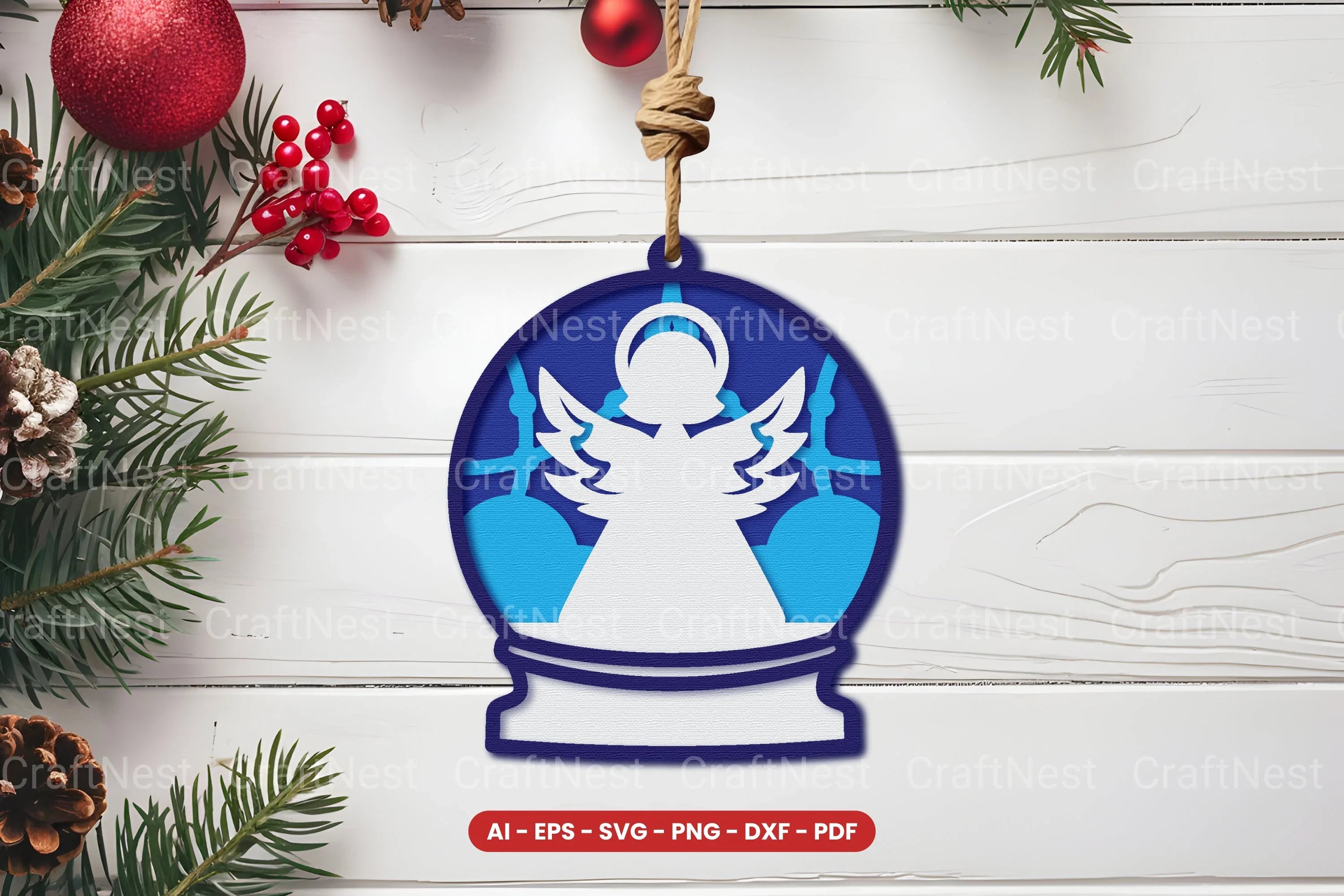 Christmas Ornament Lasercut SVG Bundle - CraftNest - Digital Crafting and Art