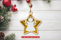 Christmas Ornament Lasercut SVG Bundle - CraftNest - Digital Crafting and Art