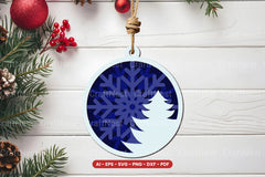 Christmas Ornament Laser Cut SVG Bundle Clipart - CraftNest - Digital Crafting and Art