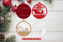 Christmas Ornament Laser Cut SVG Bundle - CraftNest - Digital Crafting and Art
