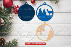 Christmas Ornament Lasercut SVG Bundle - CraftNest - Digital Crafting and Art