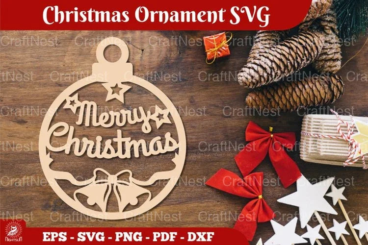 Christmas Ornament SVG Bundle - CraftNest - Digital Crafting and Art