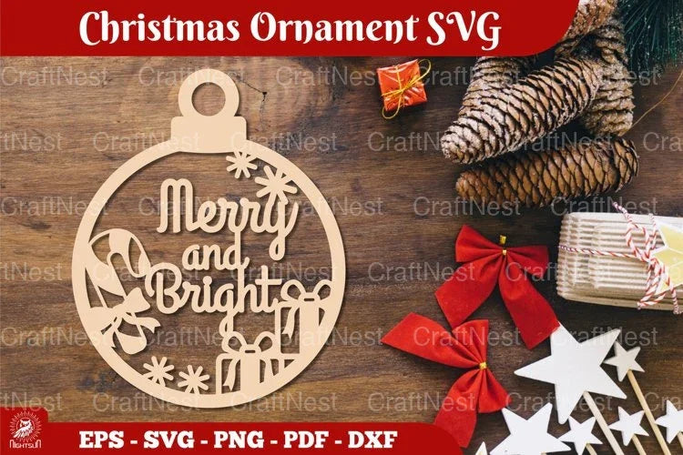 Christmas Ornament SVG Bundle - CraftNest - Digital Crafting and Art