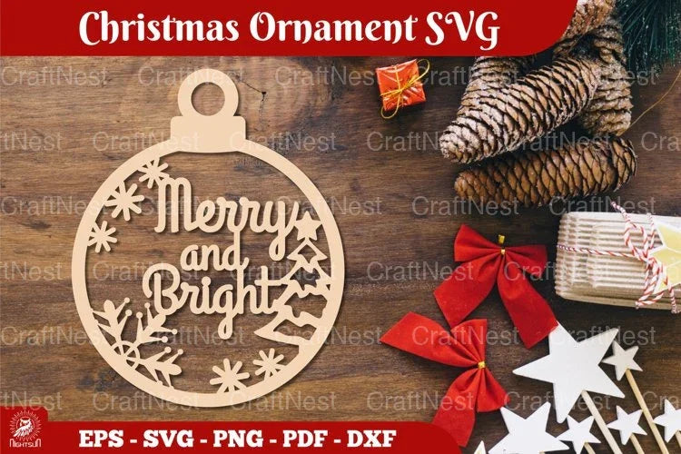 Christmas Ornament SVG Bundle - CraftNest - Digital Crafting and Art