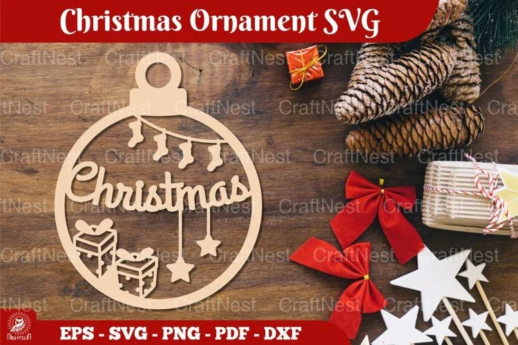 Christmas Ornament SVG Bundle - CraftNest - Digital Crafting and Art
