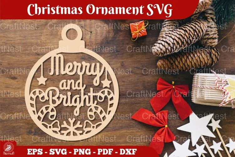 Christmas Ornament SVG Bundle - CraftNest - Digital Crafting and Art