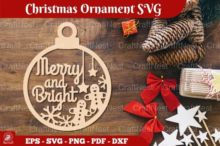 Christmas Ornament SVG Bundle - CraftNest - Digital Crafting and Art